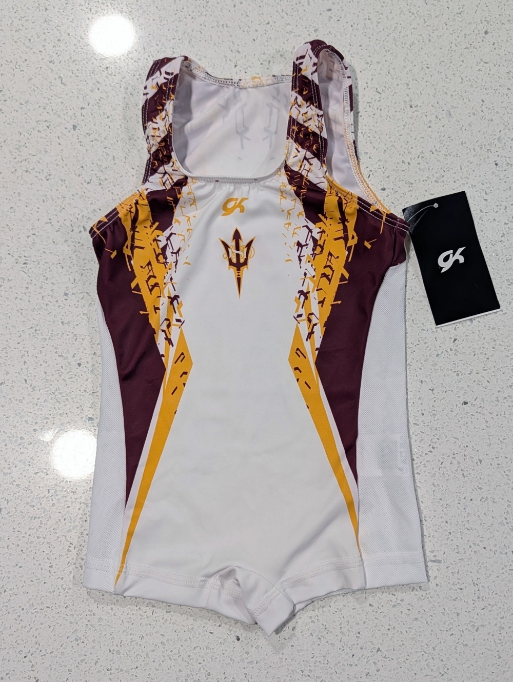 ASU GK Elite CS Small Boys Gymnastics Jersey Wrestling leotard shorts SUN DEVILS
